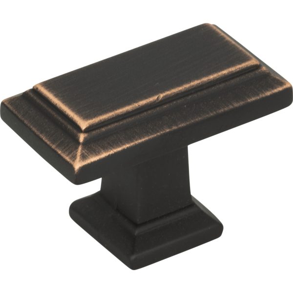 Sutton Place Rectangle Knob 1 7/16 Inch Venetian Bronze - Image 3