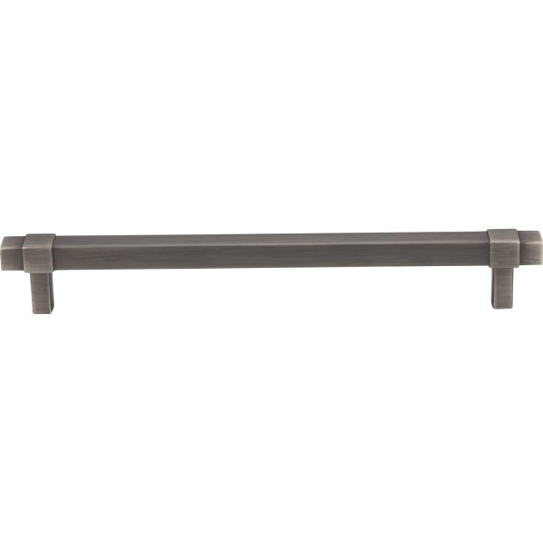 192 mm Center-to-Center Brushed Pewter Square Zane Cabinet Pull - Image 3