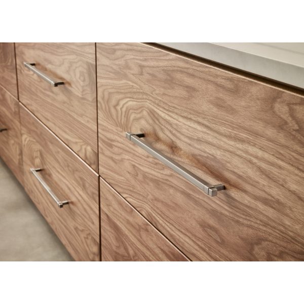 224 mm Center-to-Center Satin Nickel Square Zane Cabinet Pull - Image 5