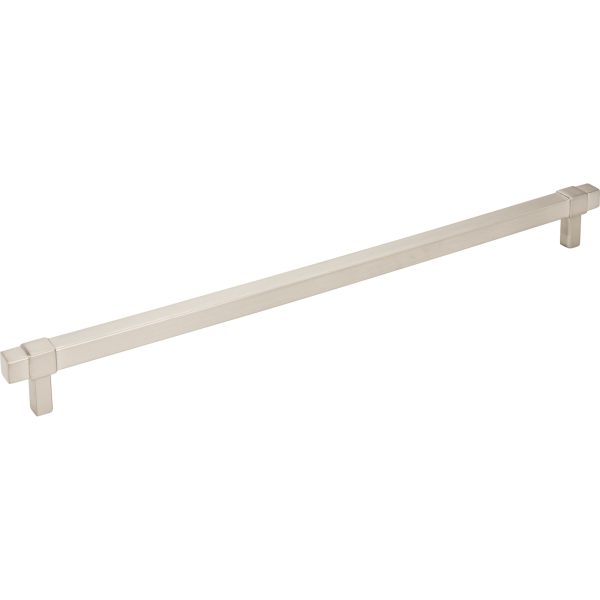 305 mm Center-to-Center Satin Nickel Square Zane Cabinet Pull