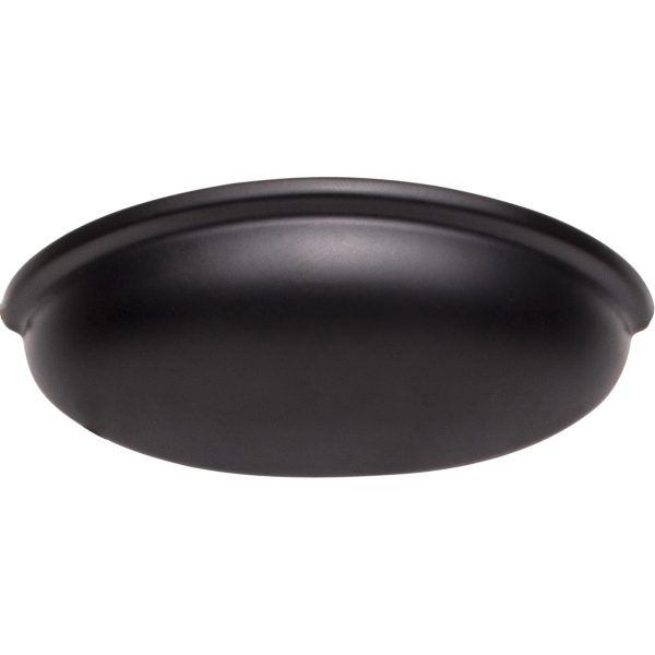 3" Center-to-Center Matte Black Florence Cabinet Cup Pull - Image 4