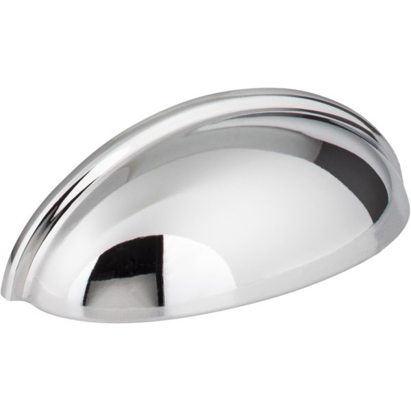 3" Center-to-Center Polished Chrome Florence Cabinet Cup Pull