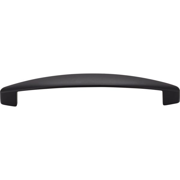 128 mm Center-to-Center Matte Black Asymmetrical Belfast Cabinet Pull - Image 3
