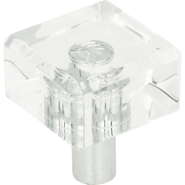 Optimism Square Knob 1 1/4 Inch Polished Chrome - Image 3