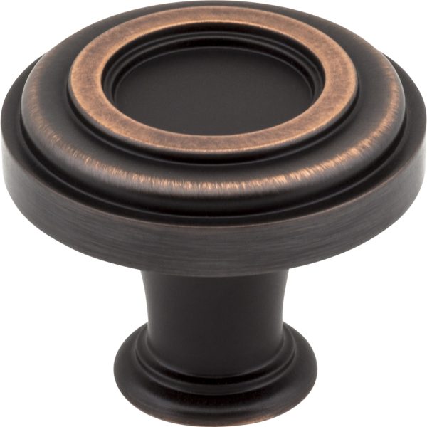 1-3/8" Diameter Brushed Oil Rubbed Bronze Ring Lafayette Cabinet Knob