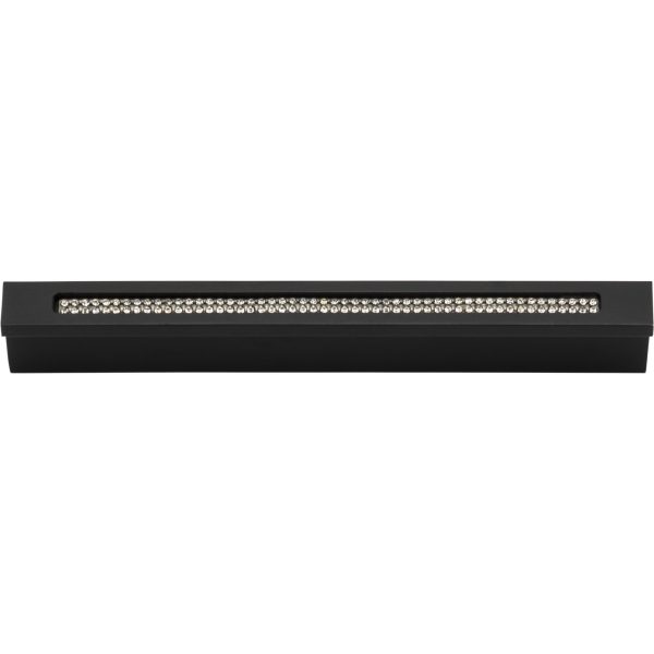 Crystal Bar Inset Thin Pull 3 3/4 Inch (c-c) Matte Black - Image 4