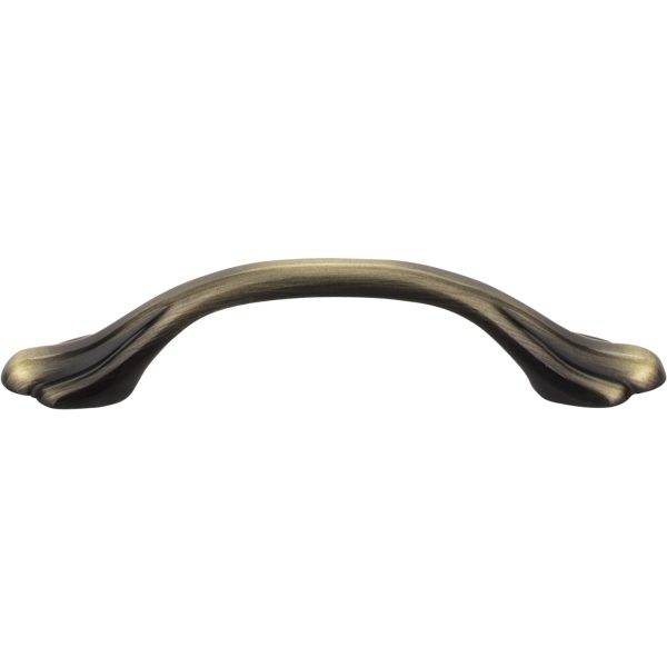 3" Center-to-Center Brushed Antique Brass Kingsport Cabinet Pull - Image 3