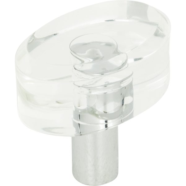 Optimism Oval Knob 1 1/2 Inch Polished Chrome - Image 3