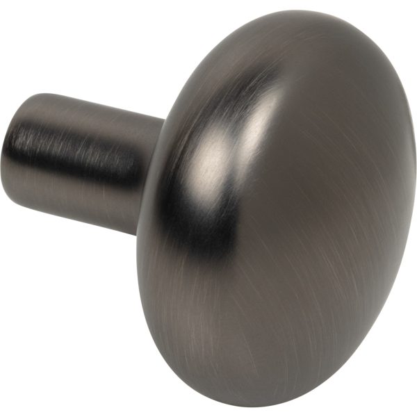 1-1/4" Diameter Brushed Pewter Loxley Cabinet Knob - Image 3