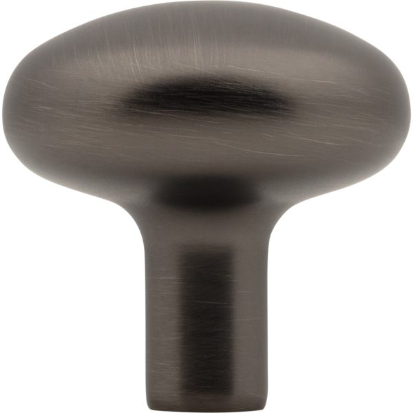 1-1/4" Diameter Brushed Pewter Loxley Cabinet Knob - Image 5