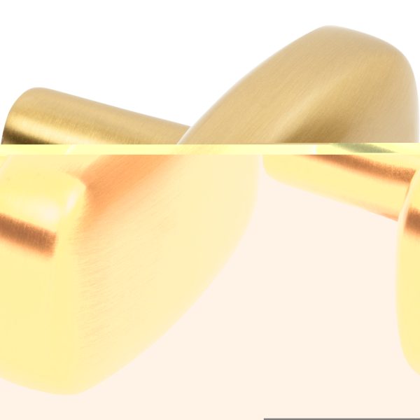 1-1/2" Rounded Rectangle Overall Length Brushed Gold Loxley Cabinet Knob - Image 4