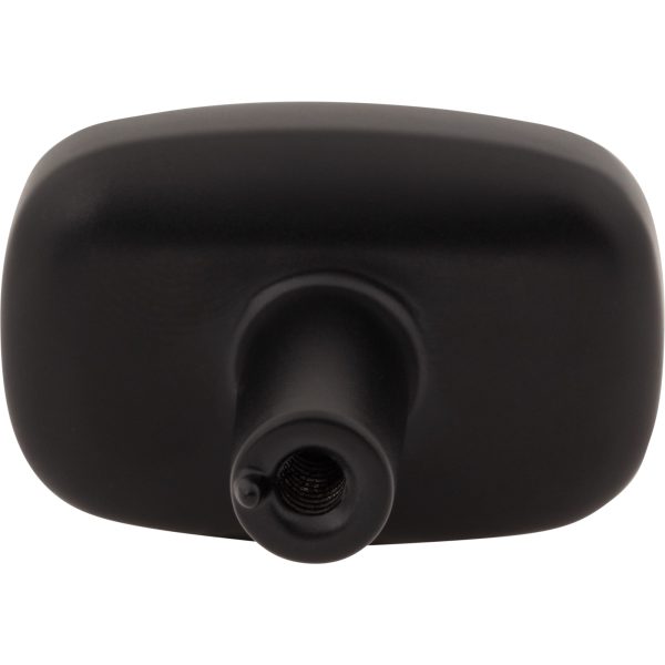 1-1/2" Rounded Rectangle Overall Length Matte Black Loxley Cabinet Knob - Image 5