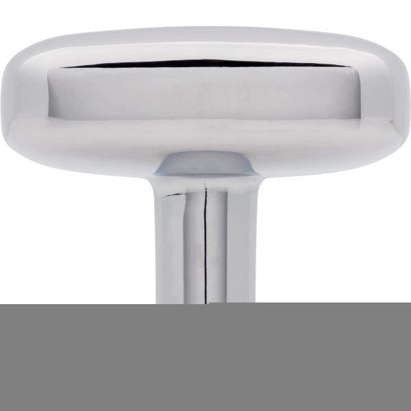 1-1/2" Rounded Rectangle Overall Length Polished Chrome Loxley Cabinet Knob - Image 6