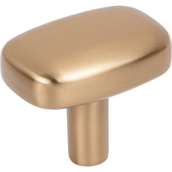 1-1/2" Rounded Rectangle Overall Length Satin Bronze Loxley Cabinet Knob