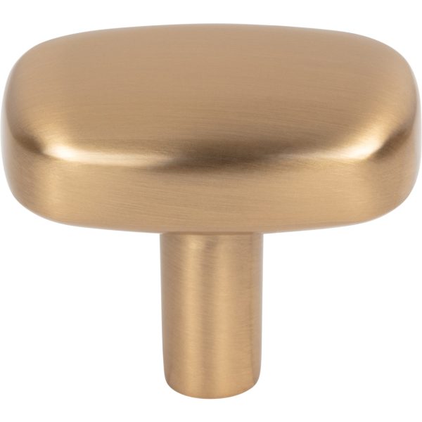 1-1/2" Rounded Rectangle Overall Length Satin Bronze Loxley Cabinet Knob - Image 3