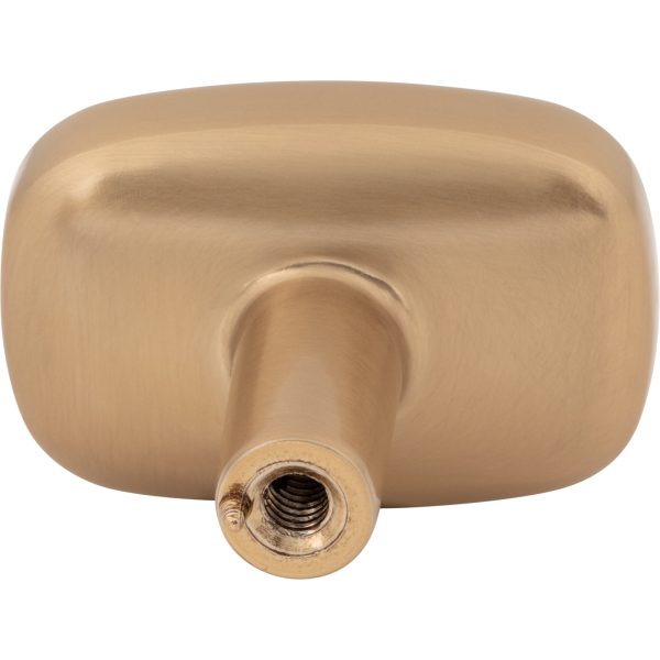 1-1/2" Rounded Rectangle Overall Length Satin Bronze Loxley Cabinet Knob - Image 5