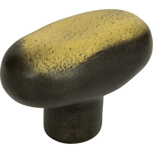 Distressed Oval Knob 1 11/16 Inch Antique Bronze - Image 4
