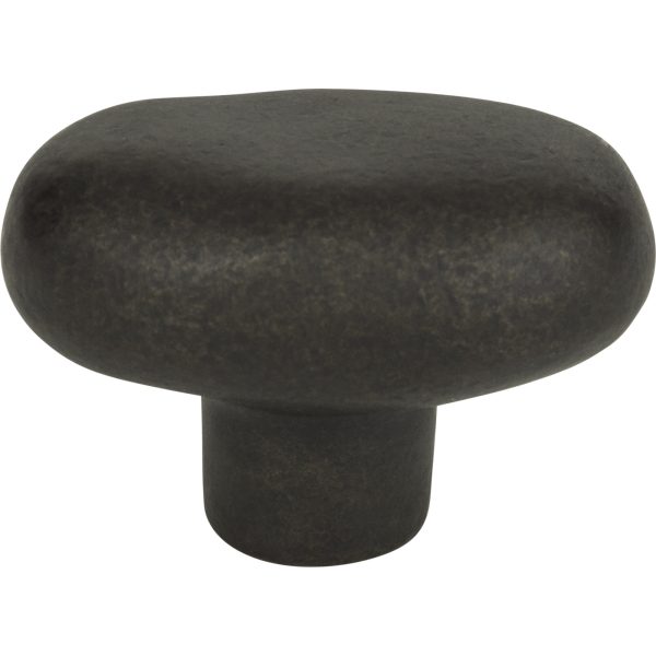 Distressed Oval Knob 1 11/16 Inch Oil Rubbed Bronze