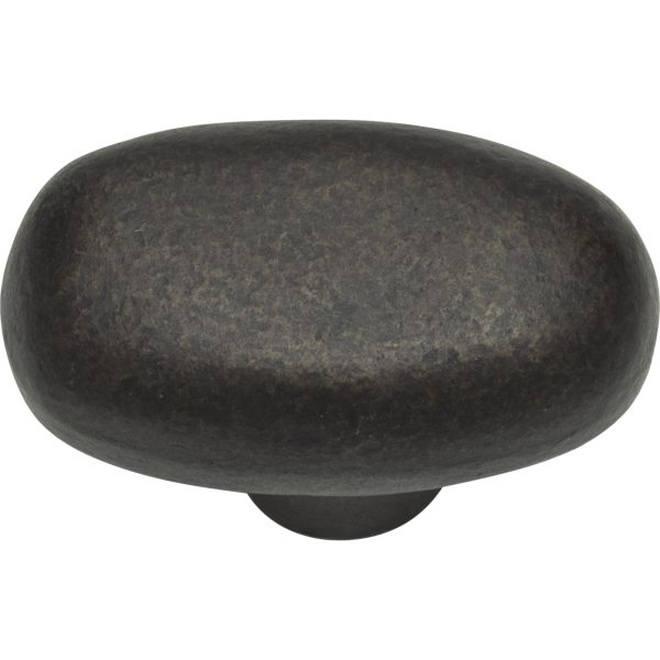 Distressed Oval Knob 1 11/16 Inch Oil Rubbed Bronze - Image 3