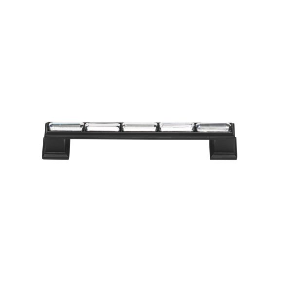 Legacy Crystal Pull 5 1/16 Inch (c-c) Matte Black - Image 3