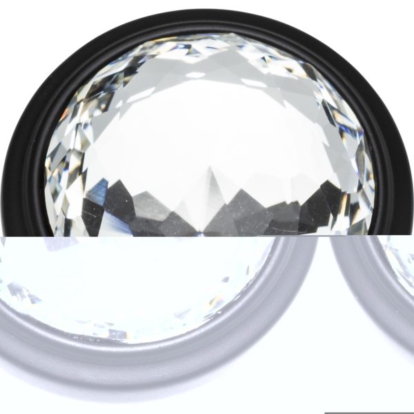 Legacy Crystal Round Knob 1 5/16 Inch Matte Black - Image 3