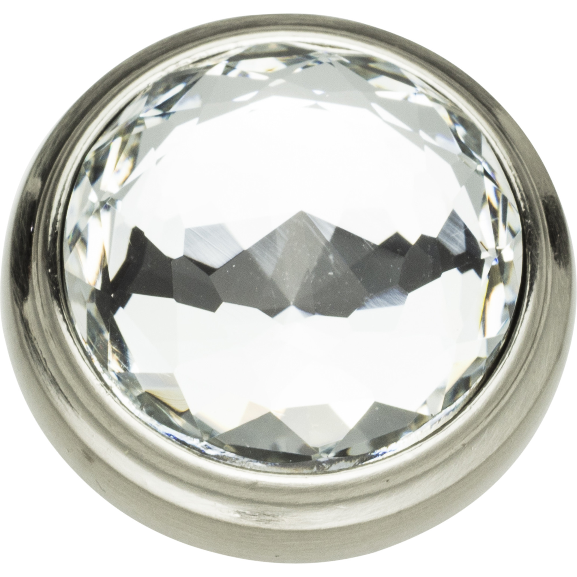 Legacy Crystal Round Knob 1 5/16 Inch Brushed Nickel - Image 3