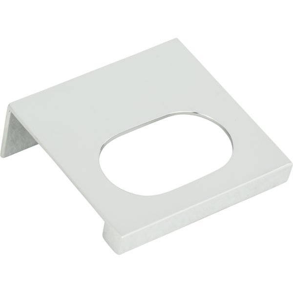 Modern Square Edge Tab Pull 1 1/4 Inch (c-c) Polished Chrome - Image 3