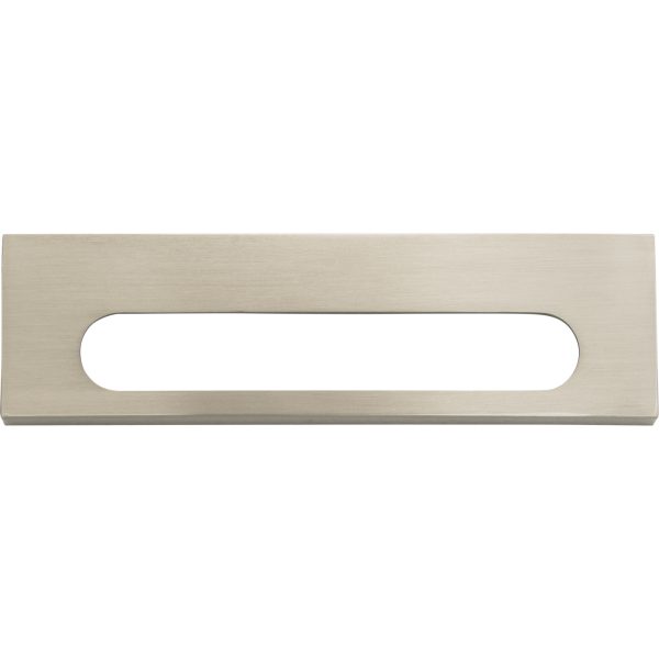 Modern Square Edge Tab Pull 5 1/16 Inch (c-c) Brushed Nickel - Image 4