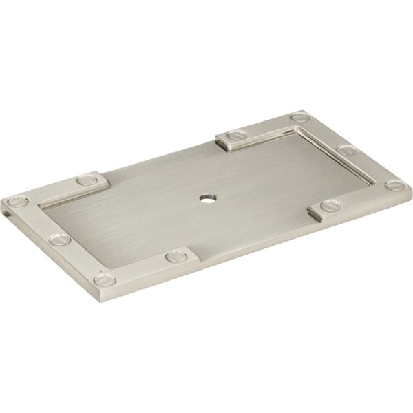 Campaign L-Bracket Backplate 3 11/16 Inch Brushed Nickel - Image 3