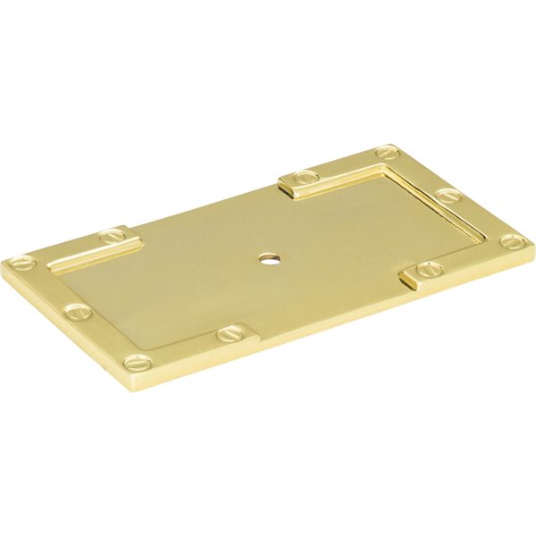 Campaign L-Bracket Backplate 3 11/16 Inch Polished Brass - Image 3