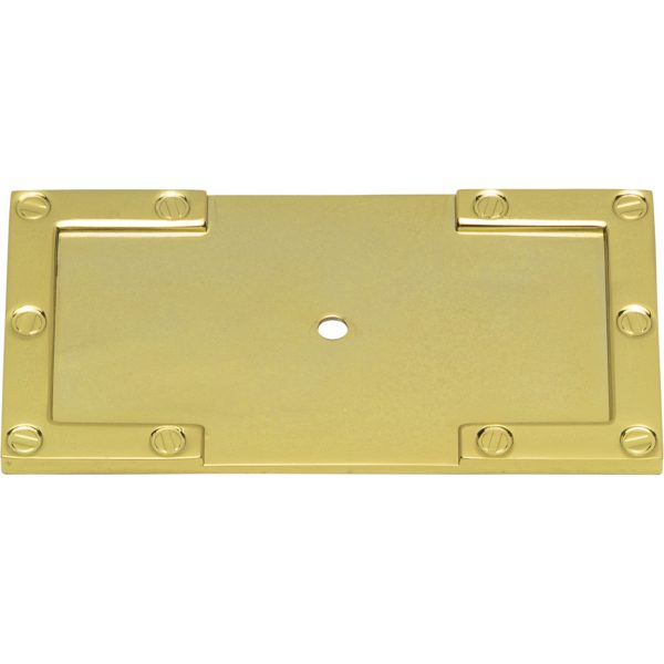 Campaign L-Bracket Backplate 3 11/16 Inch Polished Brass - Image 4
