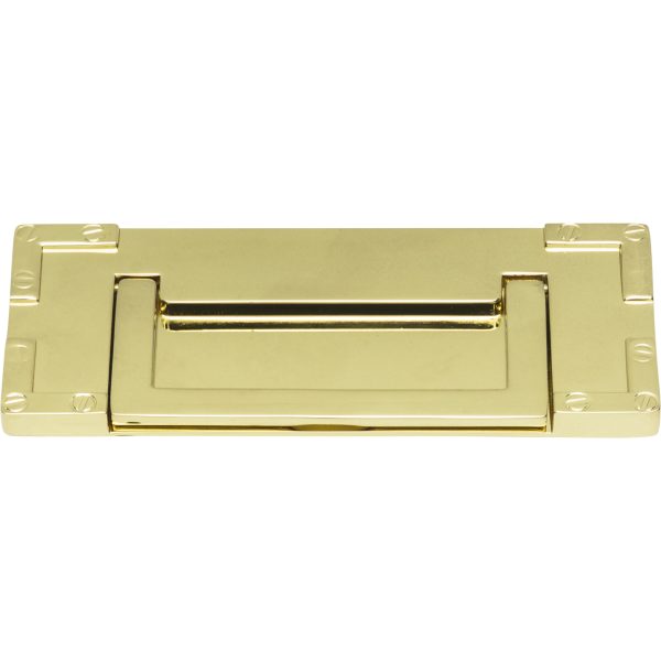 Campaign L-Bracket Drop Pull 3 Inch (c-c) Polished Brass - Image 4