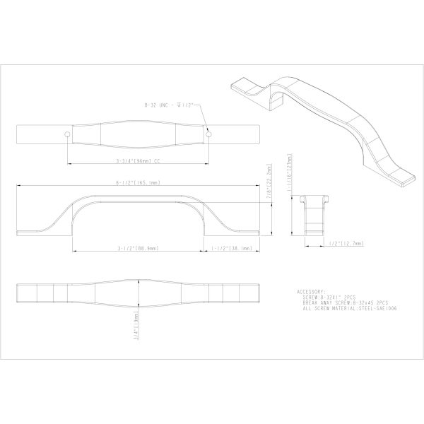 96 mm Center-to-Center Satin Nickel Square Cosgrove Cabinet Pull - Image 4