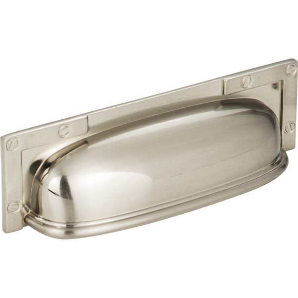 Campaign L-Bracket Cup Pull 3 3/4 Inch (c-c) Brushed Nickel - Image 3