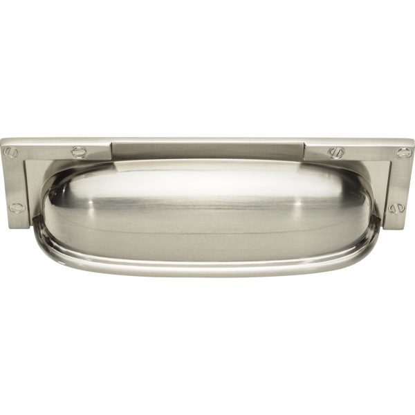 Campaign L-Bracket Cup Pull 3 3/4 Inch (c-c) Brushed Nickel - Image 4