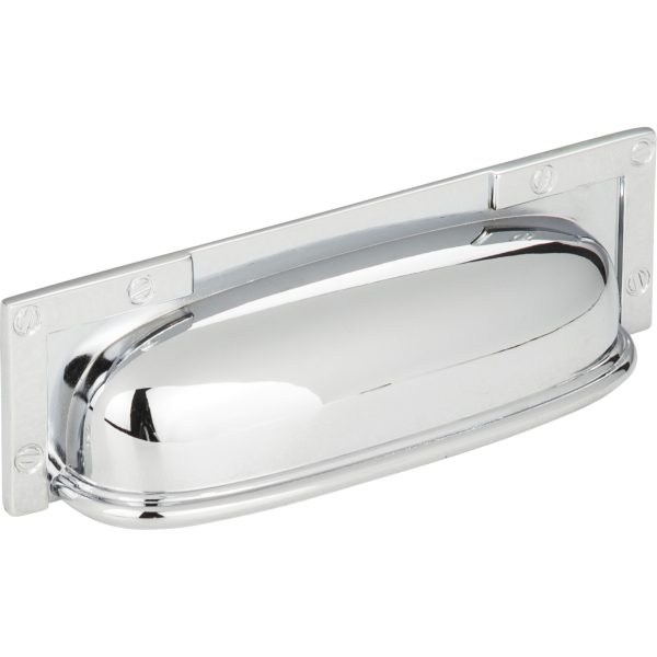 Campaign L-Bracket Cup Pull 3 3/4 Inch (c-c) Polished Chrome - Image 3