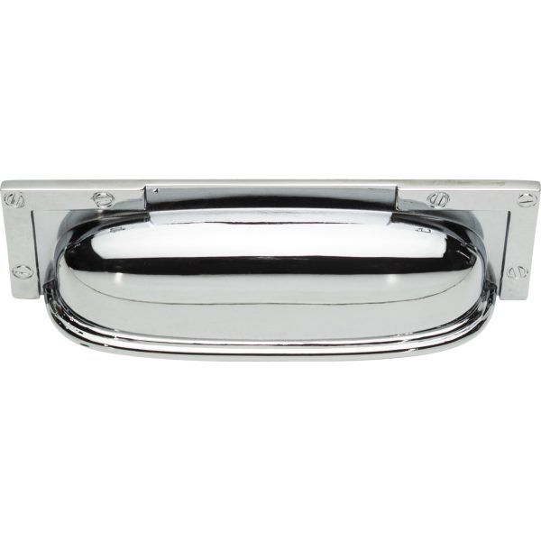 Campaign L-Bracket Cup Pull 3 3/4 Inch (c-c) Polished Chrome - Image 4