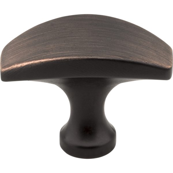 1-1/2" Overall Length Brushed Oil Rubbed Bronze Cosgrove Cabinet "T" Knob - Image 3