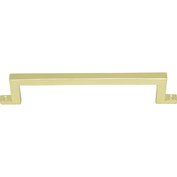 Campaign Bar Pull 5 1/16 Inch (c-c) Polished Brass - Image 3