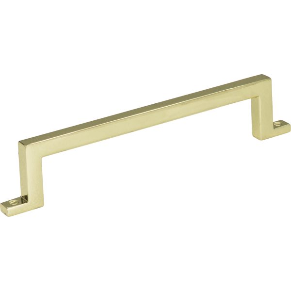 Campaign Bar Pull 5 1/16 Inch (c-c) Polished Brass - Image 4