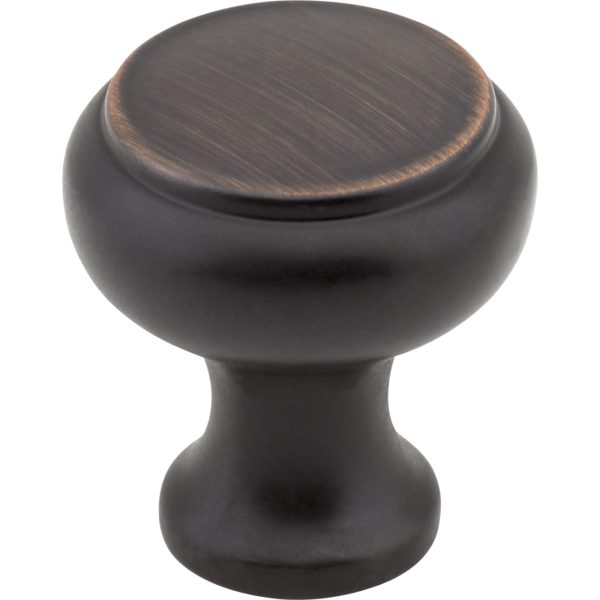 1-3/16" Diameter Brushed Oil Rubbed Bronze Button Westbury Cabinet Knob