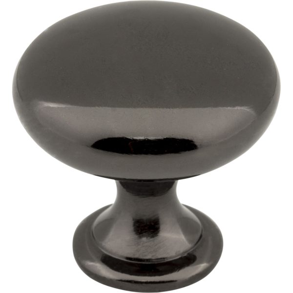 1-3/16" Diameter Black Nickel Madison Cabinet Mushroom Knob