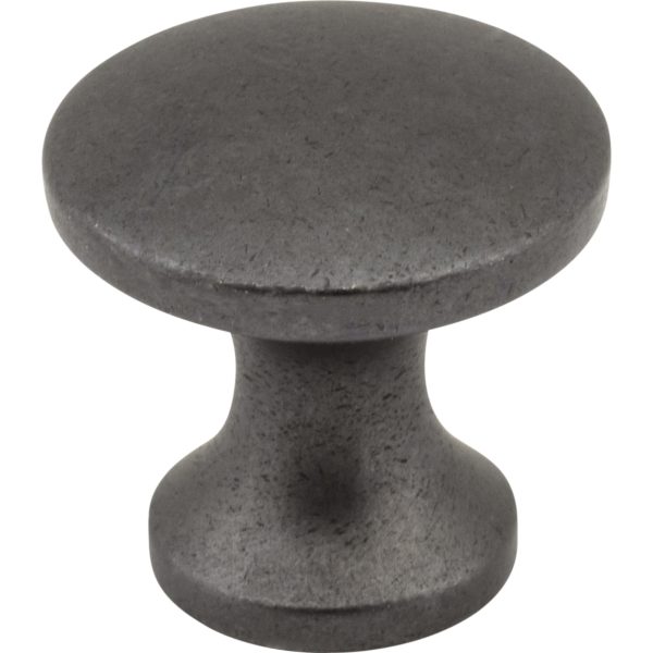 1" Diameter Gun Metal Slade Cabinet Mushroom Knob