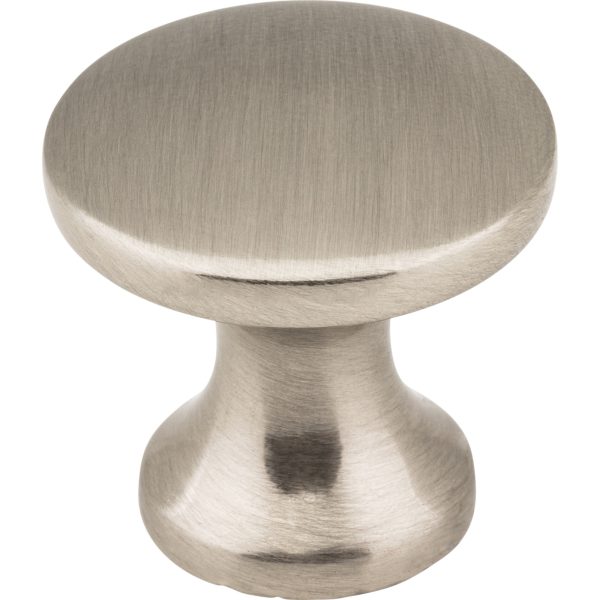 1" Diameter Satin Nickel Slade Cabinet Mushroom Knob