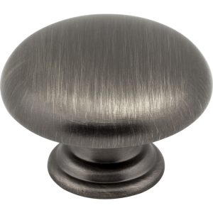 1-3/16" Diameter Brushed Pewter Gatsby Cabinet Mushroom Knob