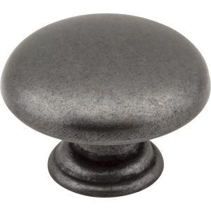1-3/16" Diameter Gun Metal Gatsby Cabinet Mushroom Knob