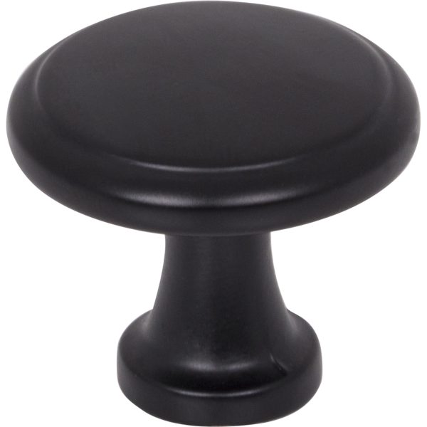 1-3/16" Diameter Matte Black Kenner Cabinet Mushroom Knob