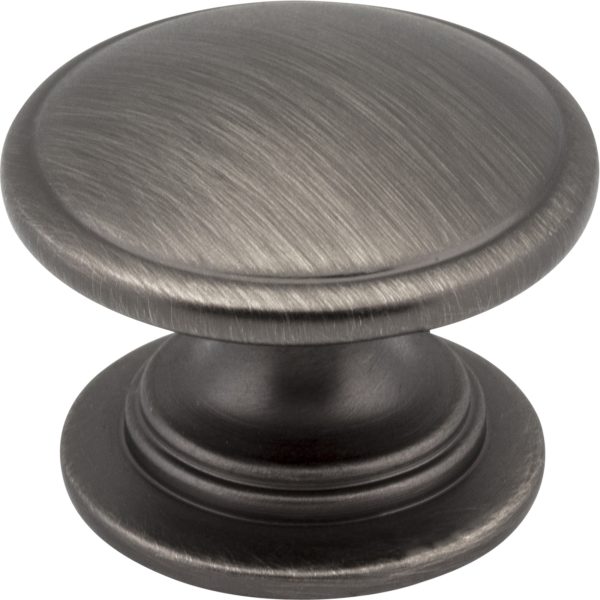 1-1/4" Diameter Brushed Pewter Durham Cabinet Knob