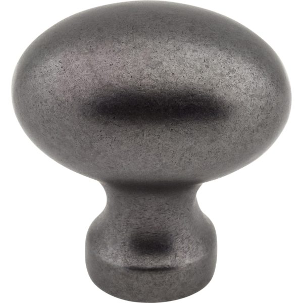 1-3/16" Overall Length Gun Metal Football Bordeaux Cabinet Knob - Image 3