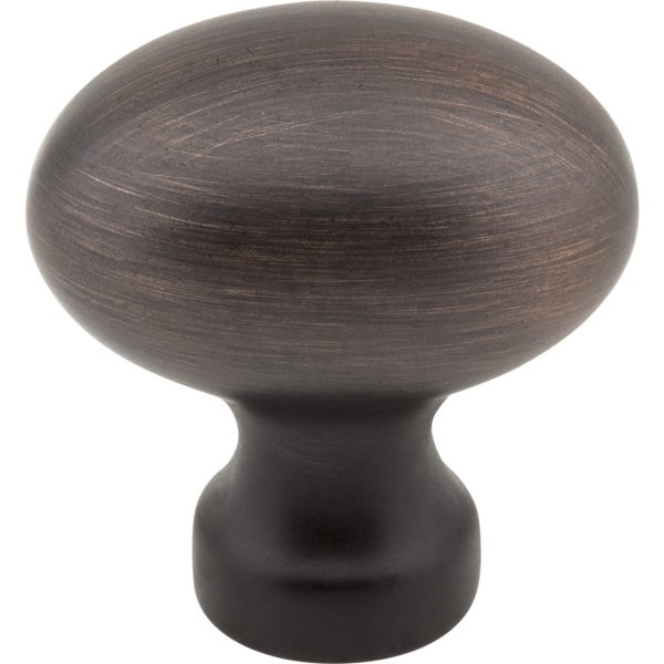 1-3/16" Overall Length Brushed Oil Rubbed Bronze Football Bordeaux Cabinet Knob - Image 3